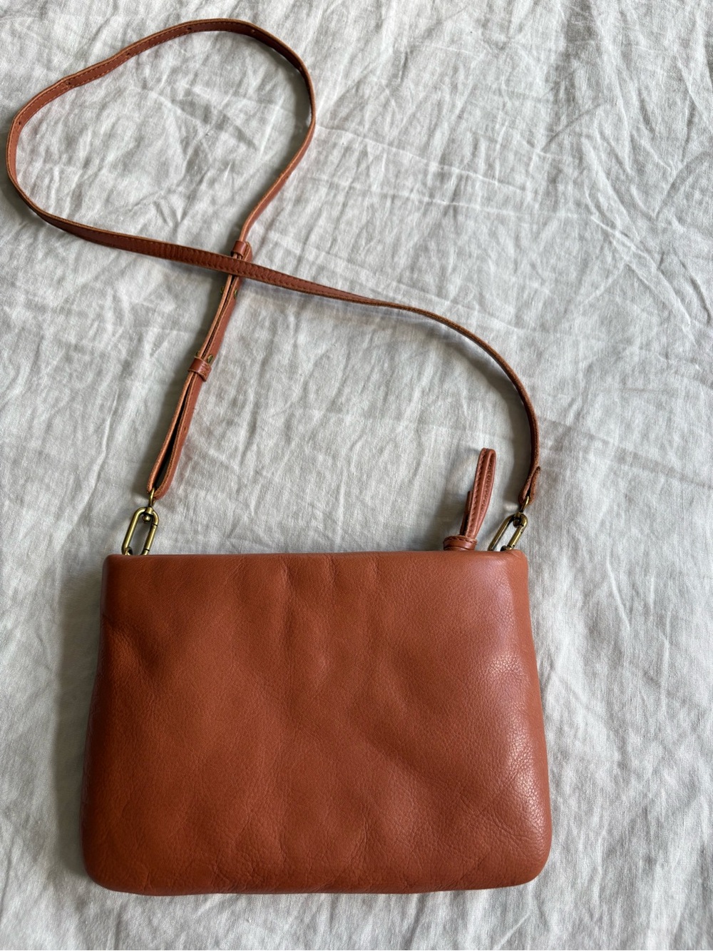 Madewell Leather Crossbody Bag in Rich Brown